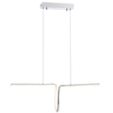 Ali 34.5" Dimmable Adjustable Integrated LED Metal Linear Pendant - JONATHAN Y