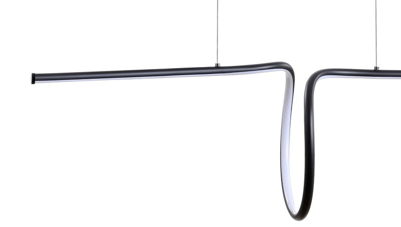 Ali 34.5" Dimmable Adjustable Integrated LED Metal Linear Pendant - JONATHAN Y