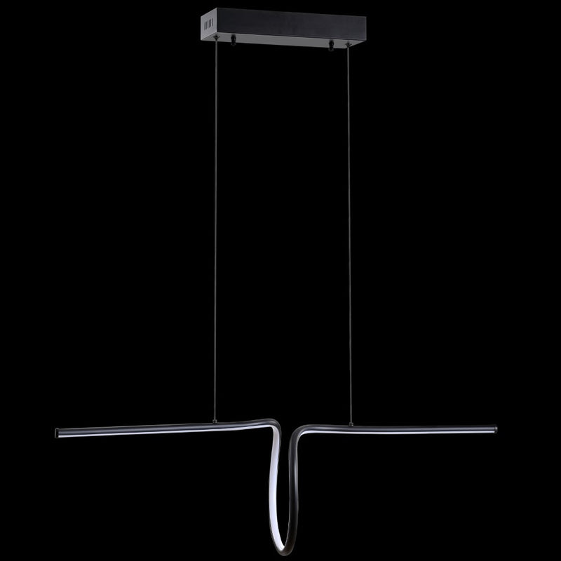 Ali 34.5" Dimmable Adjustable Integrated LED Metal Linear Pendant - JONATHAN Y