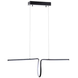 Ali 34.5" Dimmable Adjustable Integrated LED Metal Linear Pendant - JONATHAN Y