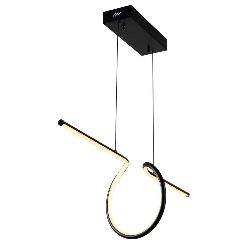 Ali 34.5" Dimmable Adjustable Integrated LED Metal Linear Pendant - JONATHAN Y