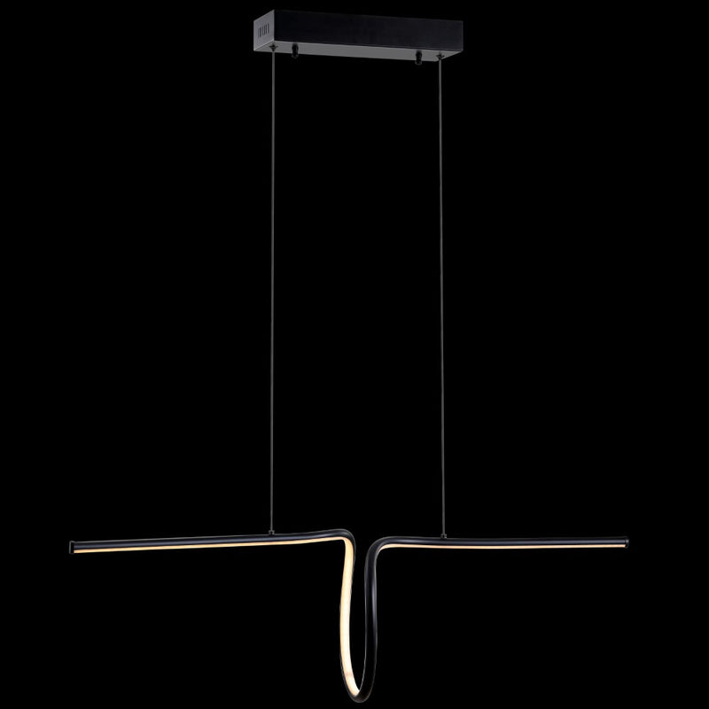 Ali 34.5" Dimmable Adjustable Integrated LED Metal Linear Pendant - JONATHAN Y