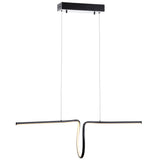 Ali 34.5" Dimmable Adjustable Integrated LED Metal Linear Pendant - JONATHAN Y