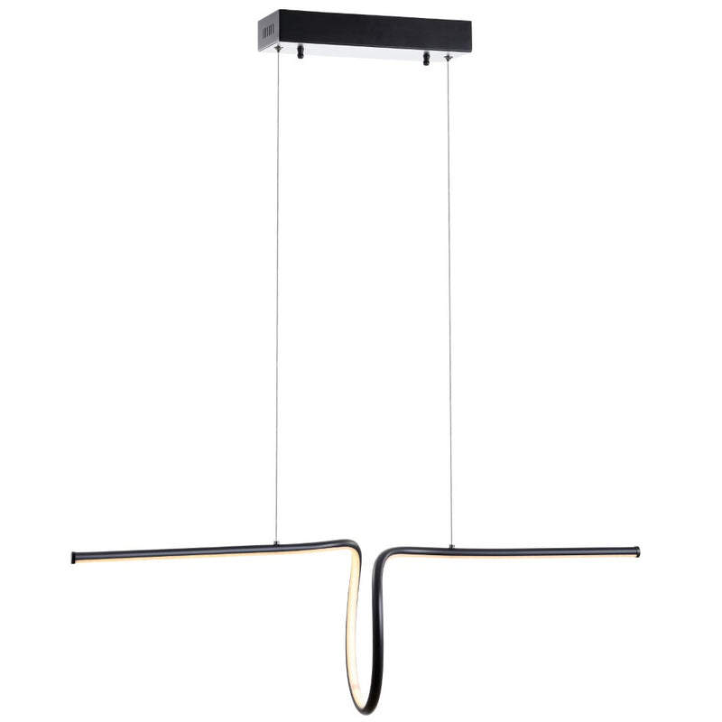 Ali 34.5" Dimmable Adjustable Integrated LED Metal Linear Pendant - JONATHAN Y