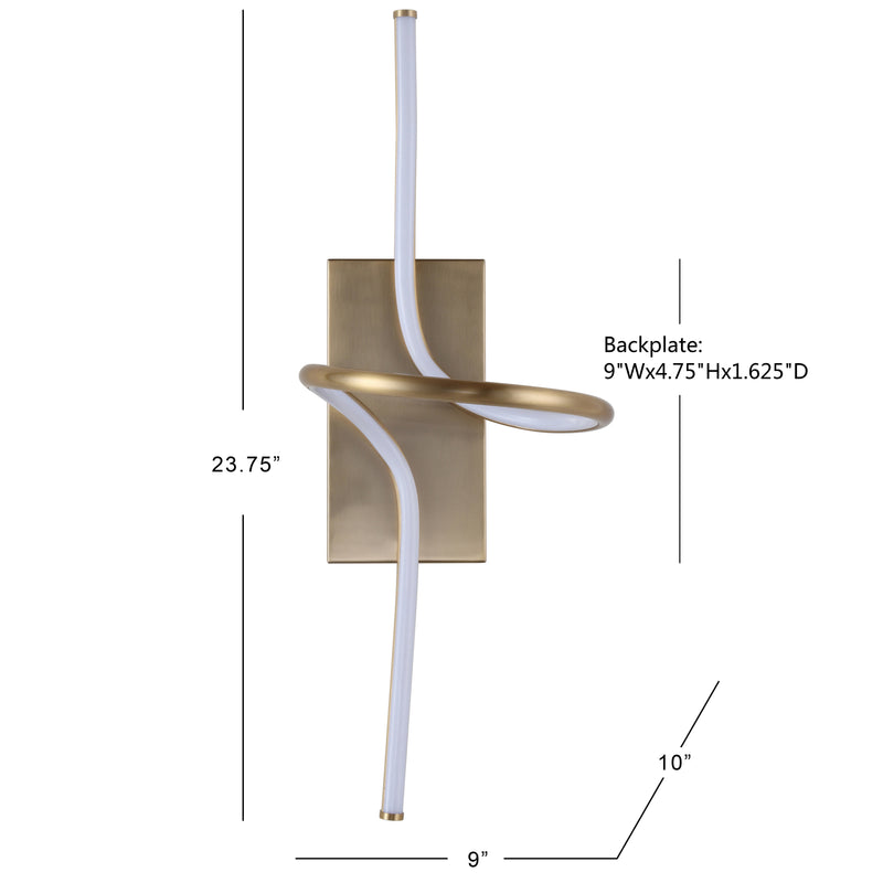 Sketch 9" Minimalist Metal Integrated LED Vanity Light Sconce - JONATHAN Y