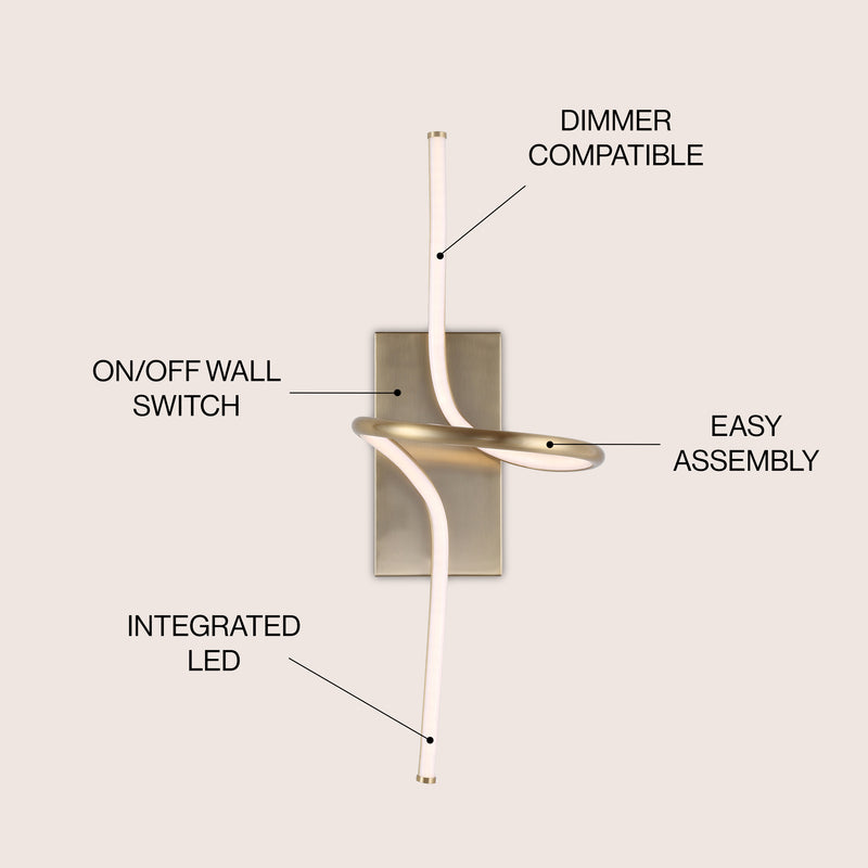 Sketch 9" Minimalist Metal Integrated LED Vanity Light Sconce