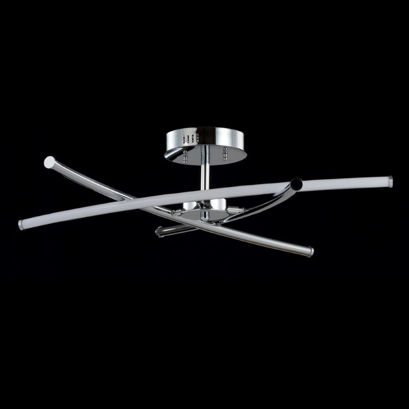 Crucis 31.5" Modern Metal Integrated LED Semi Flush Mount - JONATHAN Y