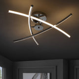 Crucis 31.5" Modern Metal Integrated LED Semi Flush Mount - JONATHAN Y
