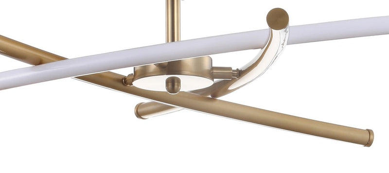 Crucis 31.5" Modern Metal Integrated LED Semi Flush Mount - JONATHAN Y