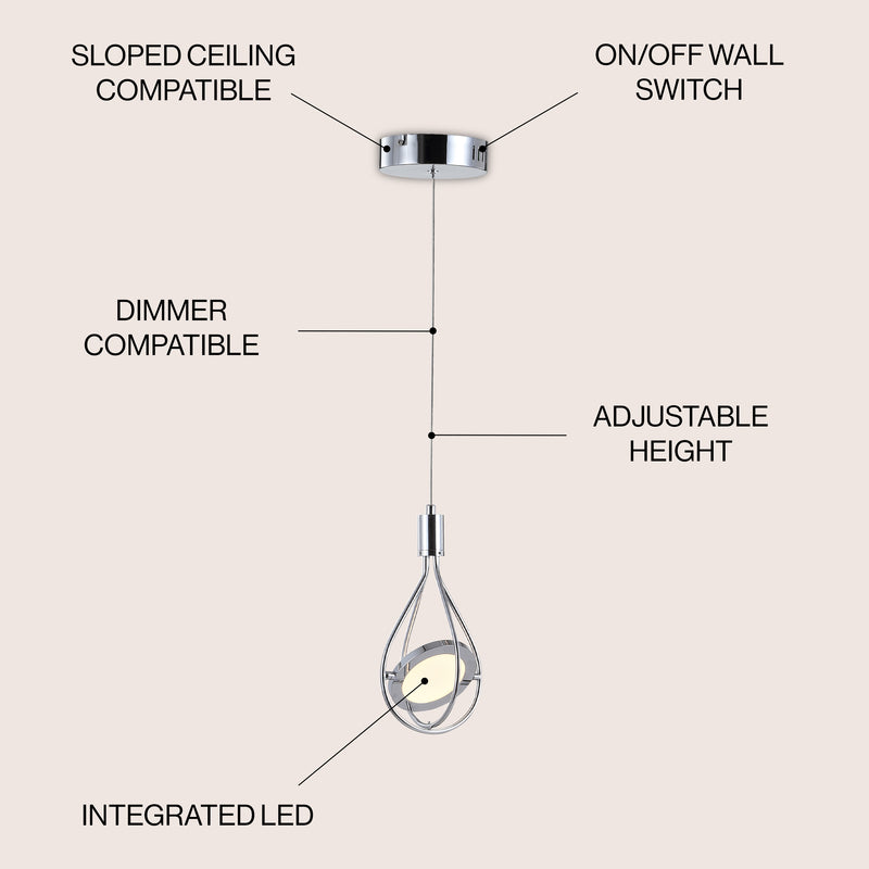 Orion Adjustable Modern Integrated Cluster LED Metal Pendant