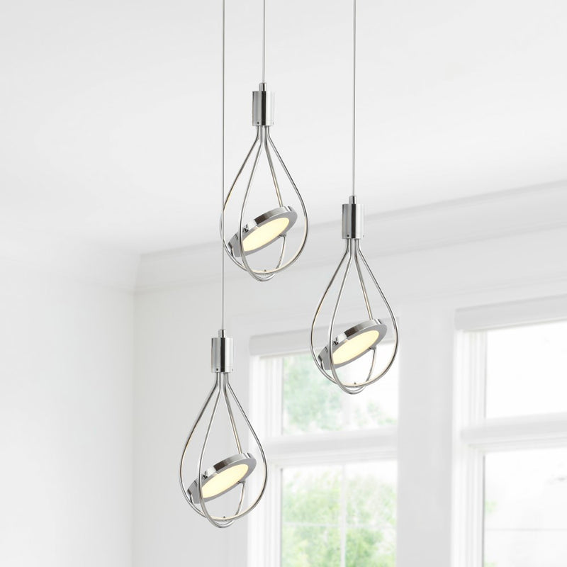 Orion Adjustable Modern Integrated Cluster LED Metal Pendant - JONATHAN Y