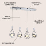 Orion Adjustable Modern Integrated Cluster LED Metal Pendant