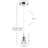 Alain Adjustable Metal Integrated LED Pendant - JONATHAN Y