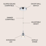Alain Adjustable Metal Integrated LED Pendant