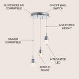 Alain Adjustable Metal Integrated LED Pendant