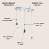 Alain Adjustable Metal Integrated LED Pendant