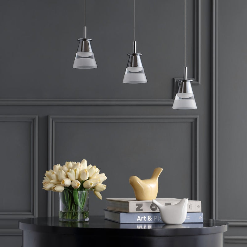 Alain Adjustable Metal Integrated LED Pendant - JONATHAN Y