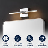 Makena Modern Minimalist Dimmable Integrated LED Metal Wall Sconce