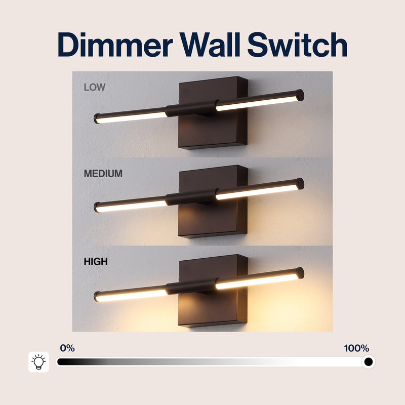 Makena Modern Minimalist Dimmable Integrated LED Metal Wall Sconce