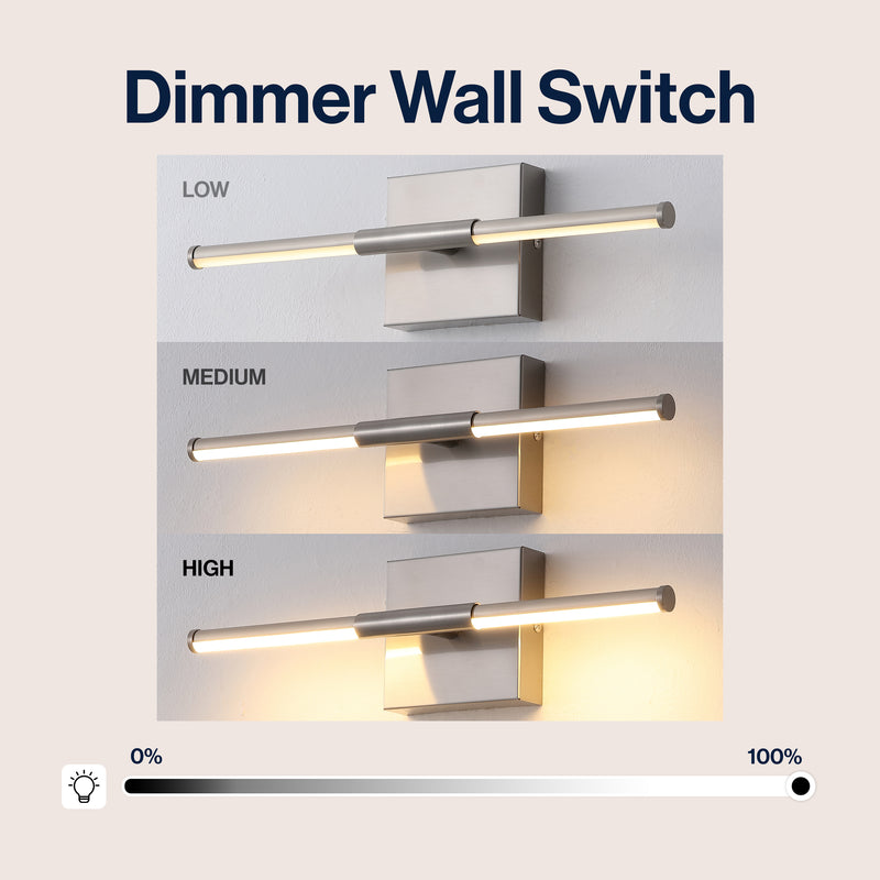 Makena Modern Minimalist Dimmable Integrated LED Metal Wall Sconce