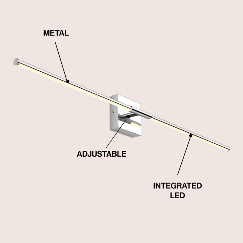 Makena Modern Minimalist Dimmable Integrated LED Metal Wall Sconce