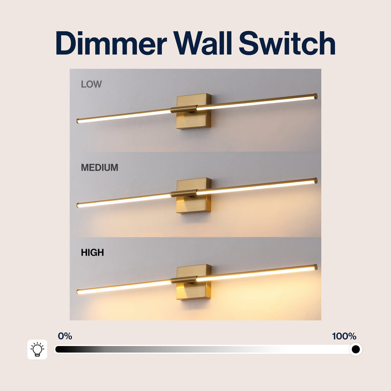 Makena Modern Minimalist Dimmable Integrated LED Metal Wall Sconce