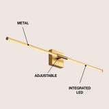 Makena Modern Minimalist Dimmable Integrated LED Metal Wall Sconce