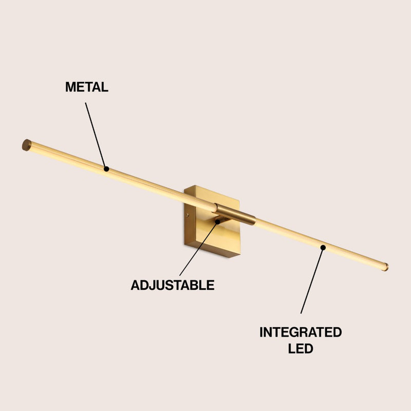 Makena Modern Minimalist Dimmable Integrated LED Metal Wall Sconce