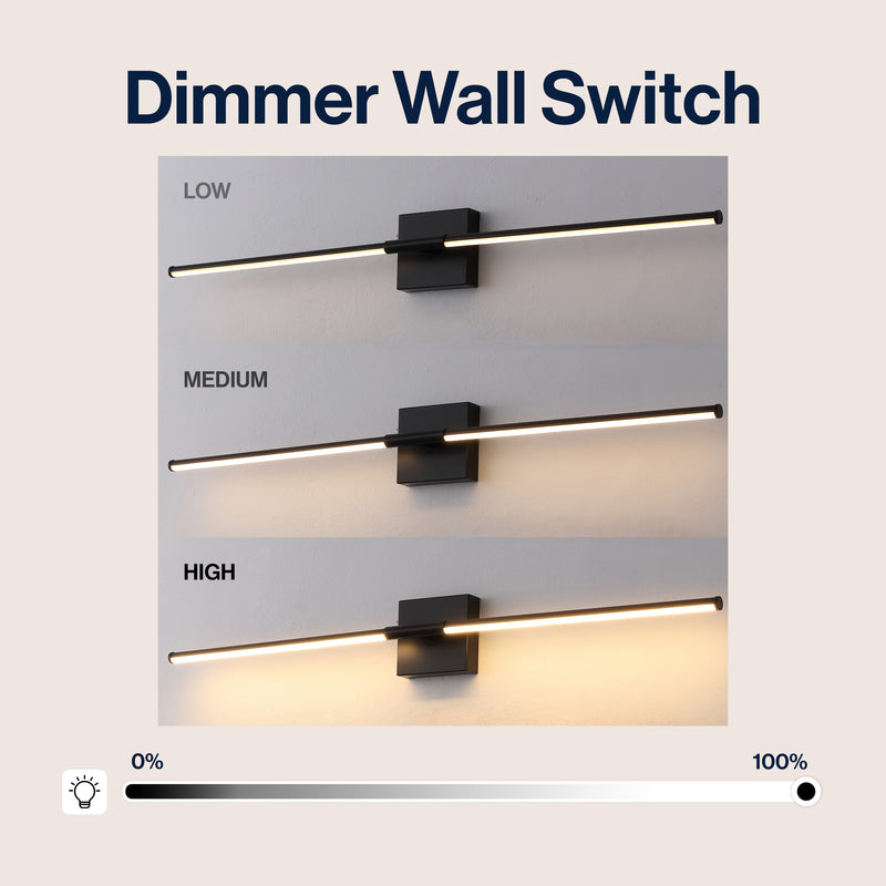 Makena Modern Minimalist Dimmable Integrated LED Metal Wall Sconce