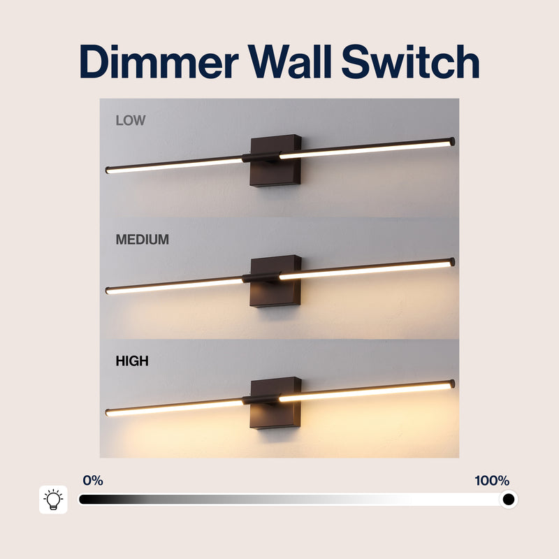 Makena Modern Minimalist Dimmable Integrated LED Metal Wall Sconce