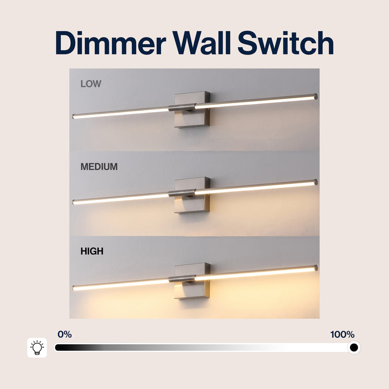 Makena Modern Minimalist Dimmable Integrated LED Metal Wall Sconce