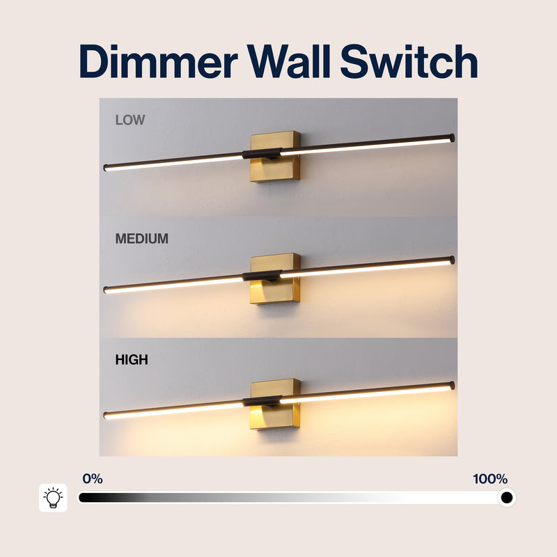 Makena Modern Minimalist Dimmable Integrated LED Metal Wall Sconce
