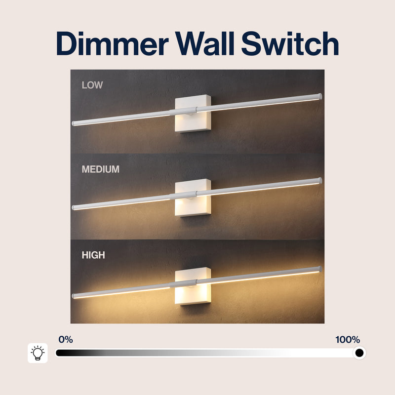 Makena Modern Minimalist Dimmable Integrated LED Metal Wall Sconce