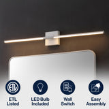 Makena Modern Minimalist Dimmable Integrated LED Metal Wall Sconce