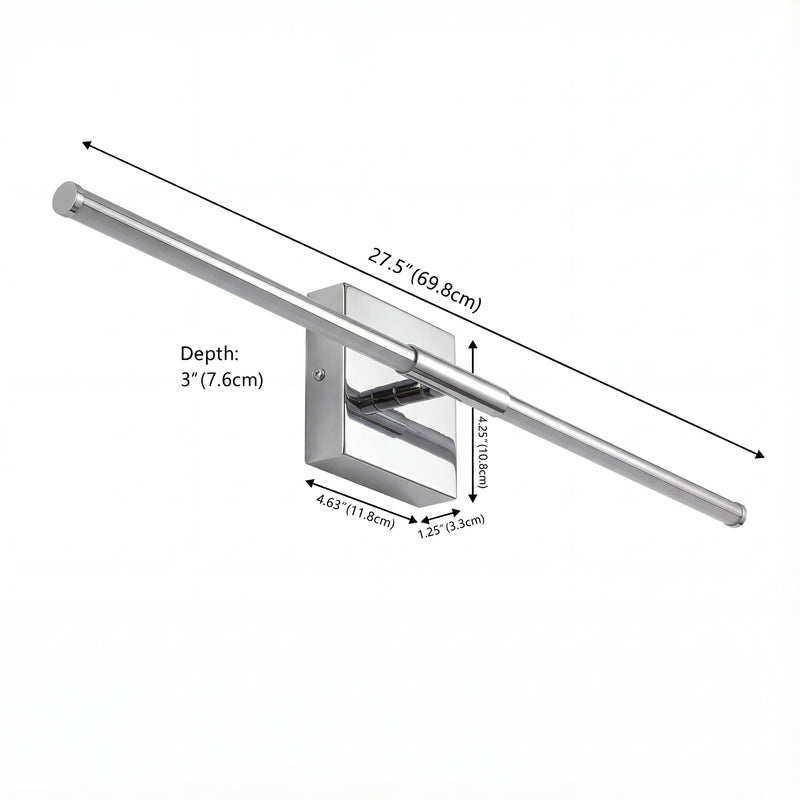 McKenna 28" Modern Minimalist Adjustable Dimmable Integrated LED Metal Wall Sconce