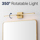 McKenna 28" Modern Minimalist Adjustable Dimmable Integrated LED Metal Wall Sconce