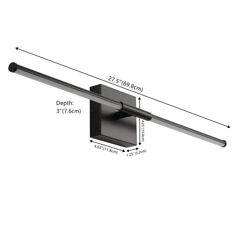 McKenna 28" Modern Minimalist Adjustable Dimmable Integrated LED Metal Wall Sconce