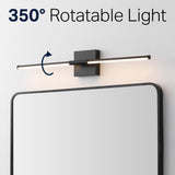 McKenna 28" Modern Minimalist Adjustable Dimmable Integrated LED Metal Wall Sconce