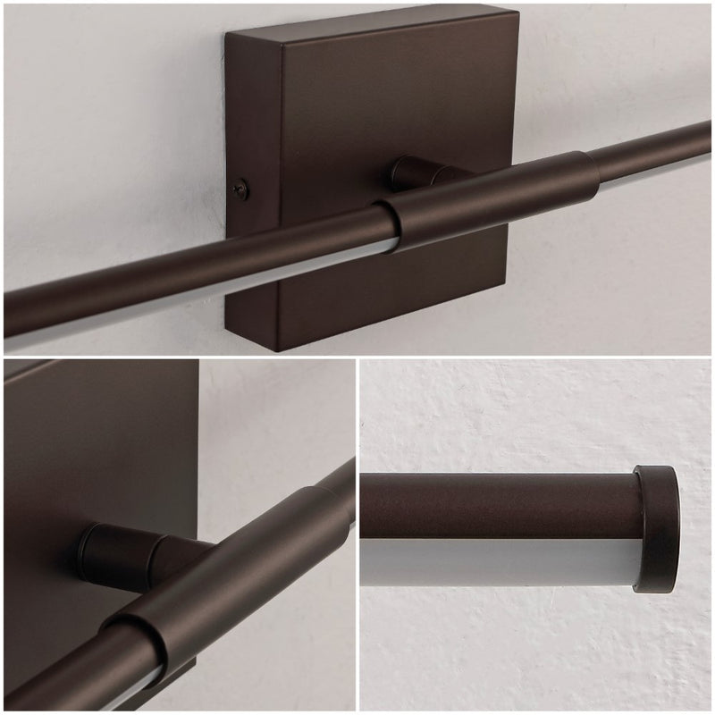 McKenna 28" Modern Minimalist Adjustable Dimmable Integrated LED Metal Wall Sconce