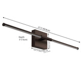McKenna 28" Modern Minimalist Adjustable Dimmable Integrated LED Metal Wall Sconce