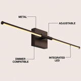 McKenna 28" Modern Minimalist Adjustable Dimmable Integrated LED Metal Wall Sconce