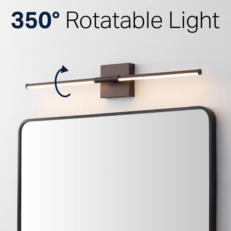McKenna 28" Modern Minimalist Adjustable Dimmable Integrated LED Metal Wall Sconce