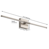 McKenna 28" Modern Minimalist Adjustable Dimmable Integrated LED Metal Wall Sconce