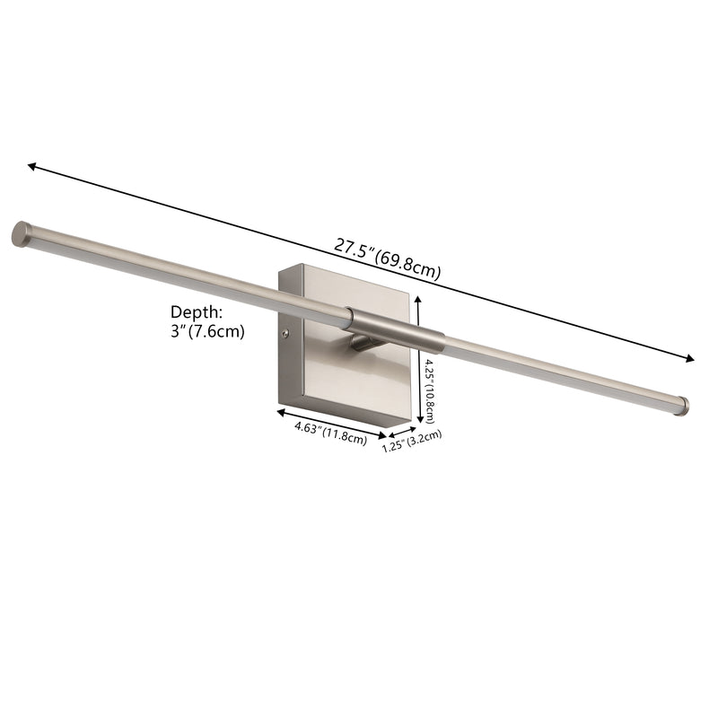 McKenna 28" Modern Minimalist Adjustable Dimmable Integrated LED Metal Wall Sconce