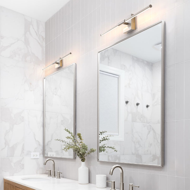 McKenna 28" Modern Minimalist Adjustable Dimmable Integrated LED Metal Wall Sconce