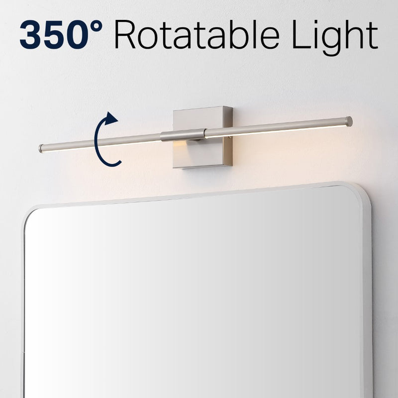 McKenna 28" Modern Minimalist Adjustable Dimmable Integrated LED Metal Wall Sconce