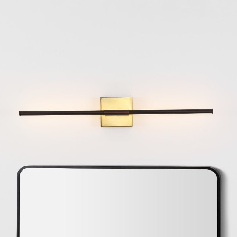 McKenna 28" Modern Minimalist Adjustable Dimmable Integrated LED Metal Wall Sconce
