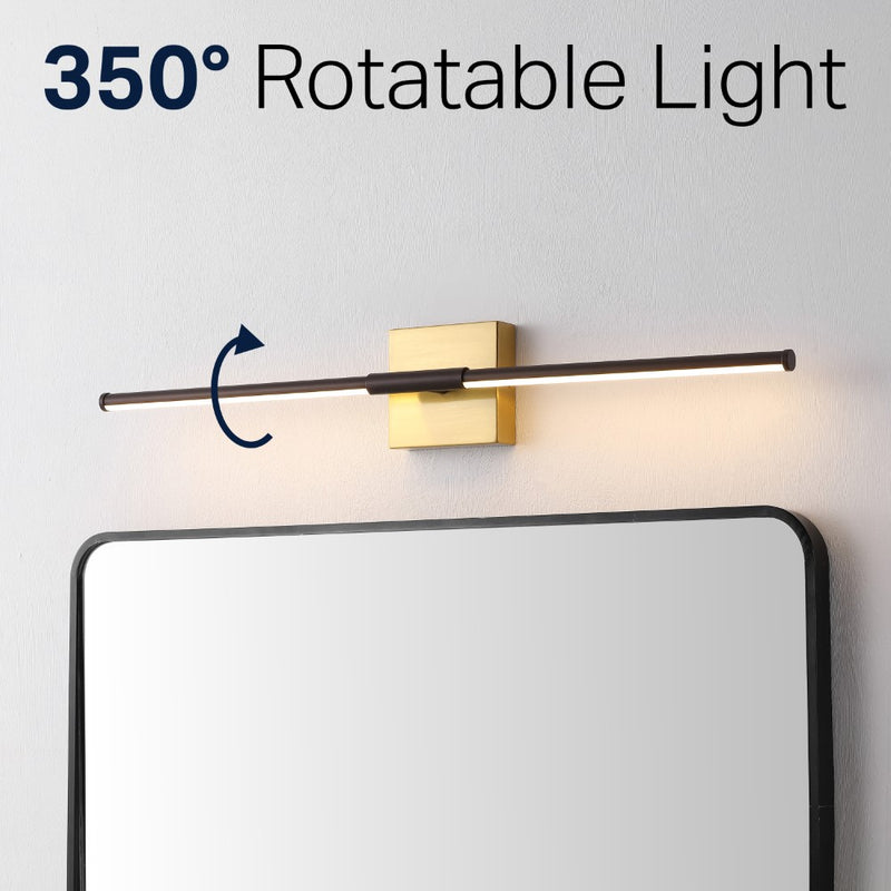 McKenna 28" Modern Minimalist Adjustable Dimmable Integrated LED Metal Wall Sconce