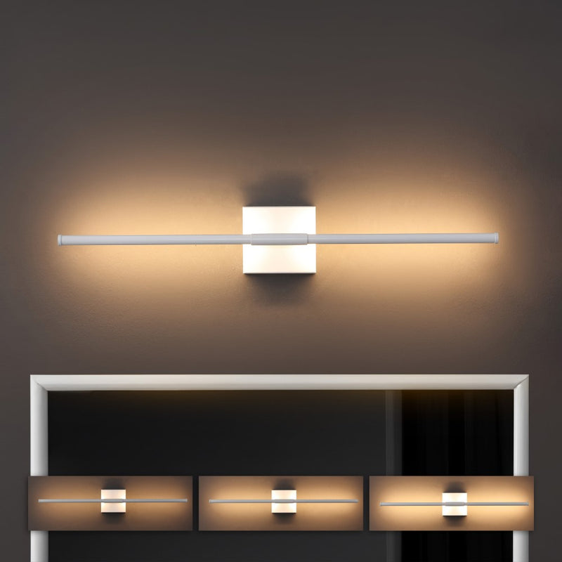 McKenna 28" Modern Minimalist Adjustable Dimmable Integrated LED Metal Wall Sconce