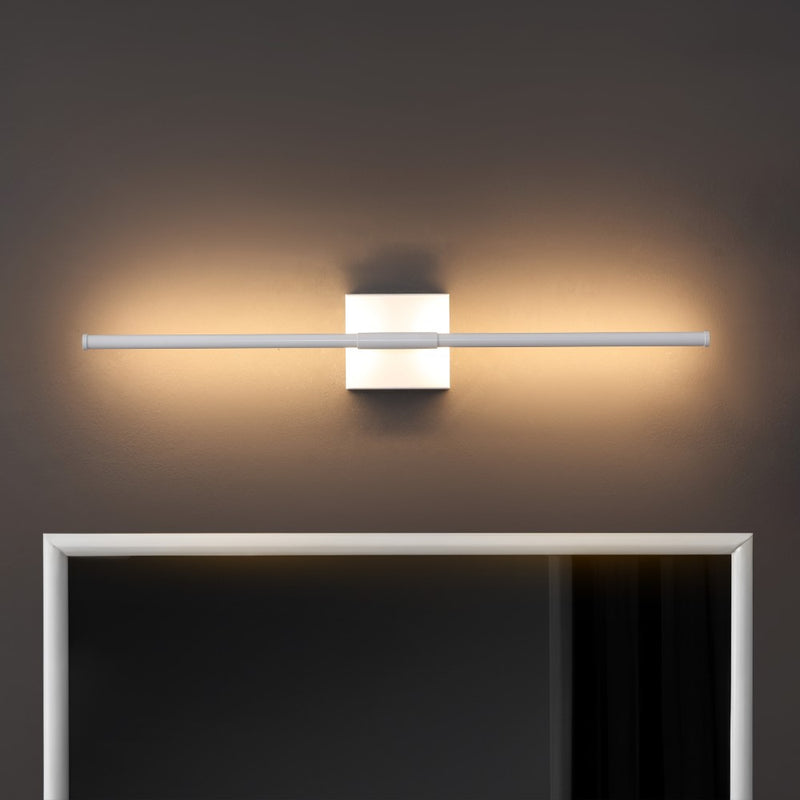 McKenna 28" Modern Minimalist Adjustable Dimmable Integrated LED Metal Wall Sconce